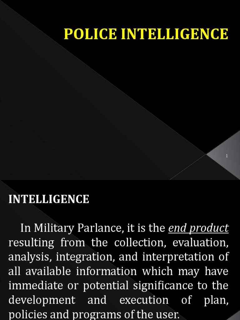 Understanding Police Intelligence | PDF | Classified Information ...