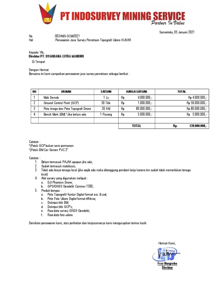 Qtn Drone Pt Syahbana Citra Mandiri Pdf
