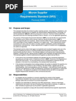 Micron Supplier Requirements Standard (SRS) : 1.0 Purpose and Scope