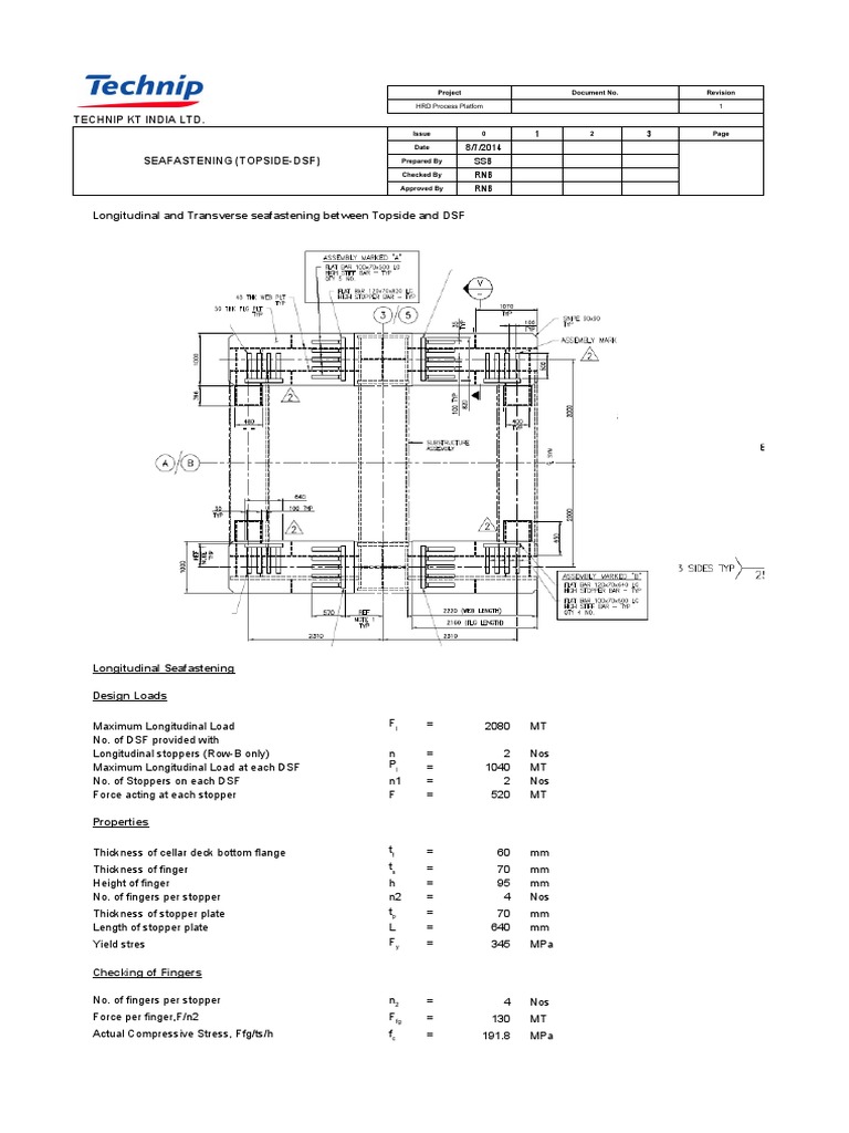 Analysis and Design of Longitudinal and Transverse Seafastening Systems ...