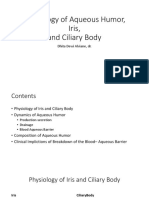 PHYSIOLOGY of Aqueous Humor, Iris, Ciliary