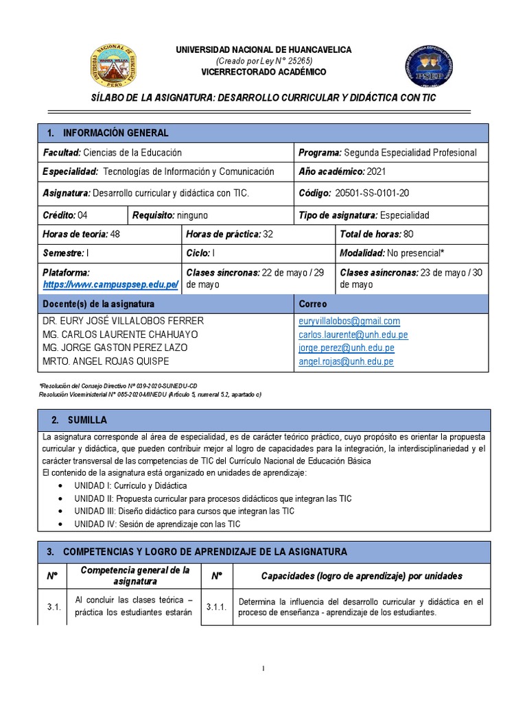 Desarrollo Curricular y TIC en Educación | PDF | Evaluación | Plan de ...