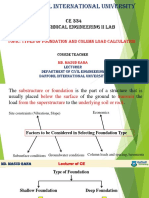 Daffodil International University: CE 334 Geotechnical Engineering II Lab