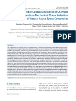 Influence of Fiber Content and Effect of Chemical Pre-Treatments On Mechanical Characterization of Natural Abaca Epoxy Composites