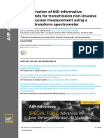 Determination of NIR informative Wawe Bands For Transmission non-invasive blod glucose