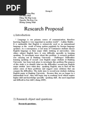 Research Proposal