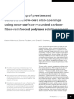 Strengthening hollow-core slabs with CFRP to restore strength of openings