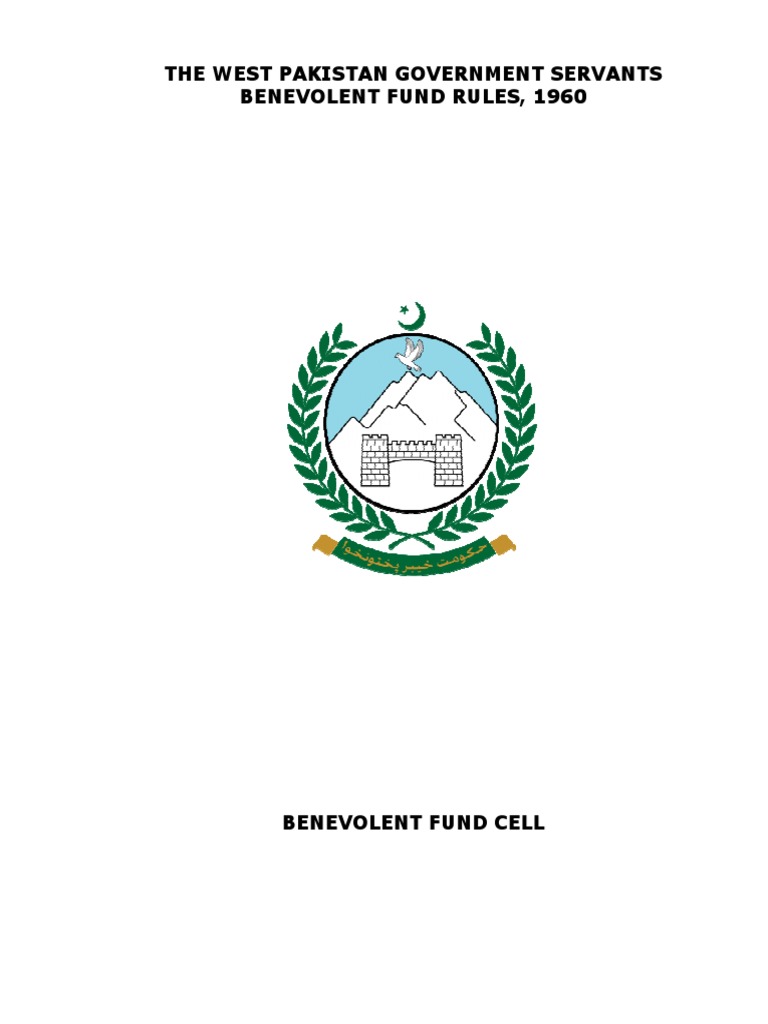 The West Pakistan Government Servants Benevolent Fund Rules, 1960 PDF