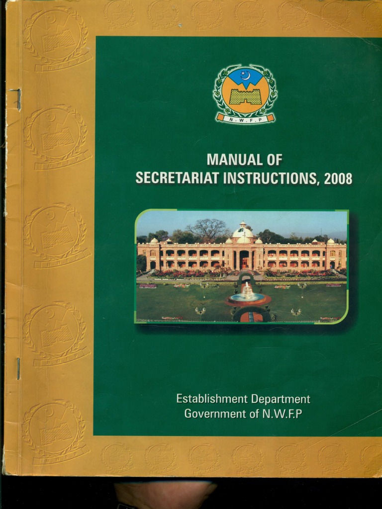 Manual of Secretariat Instructions, 2008 PDF