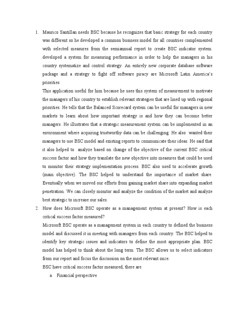 Bsc Pdf Strategic Management Databases