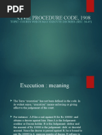 Civil Procedure Code, 1908 Execution