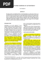 A Philosophic Defense of Advertising