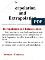 Interpolation and Extrapolation: Source: Introduction To Statistics by Iqbal Ahmad Bhatti Chapter#13