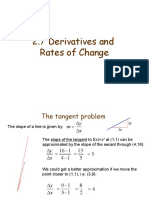 2.7 Derivatives and Rates of Change