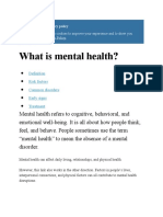 mental health for human