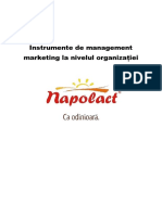 Instrumente de Management Marketing La Nivelul Organizației - Napolact - Băștic Florian