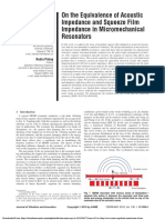 On The Equivalence of Acoustic Impedance and Squeeze Film Impedance in Micromechanical Resonators