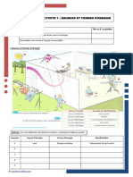 Chapitre 2 Activité 01 Sources Et Formes Dénergie