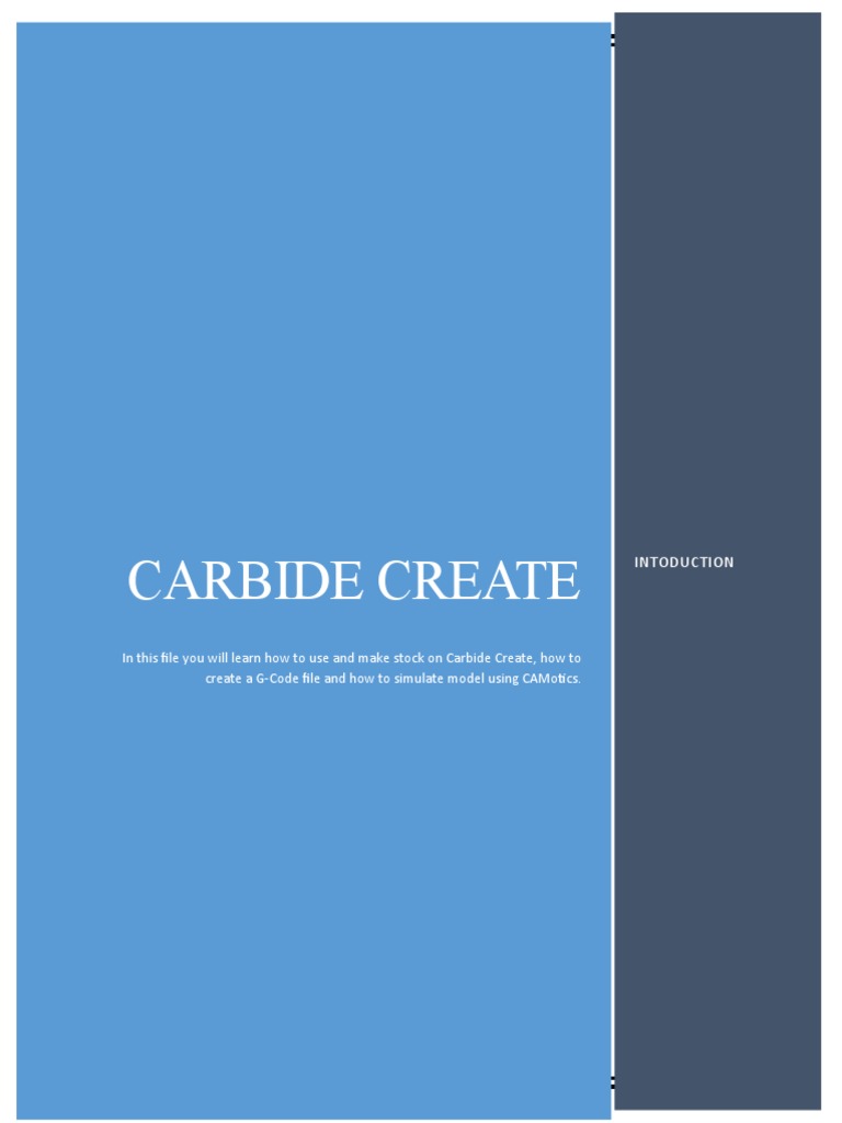 Carbide Create for CNC Beginners | PDF | Machine Tool | Software