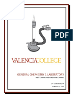 General Chemistry 1 Laboratory: West Campus and Lake Nona Campus