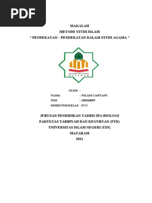 Makalah Metode Studi Islam Pdf