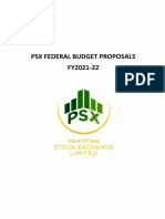 PSX FEDERAL BUDGET PROPOSALS FOR FY2021-22