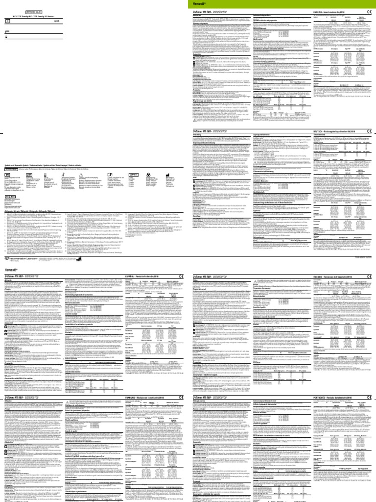 D Dimer HS 500 PDF Medical Specialties Blood