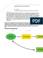 MODULE 1. Communication in The Work Place