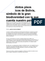 Los Distintos Pisos Ecológicos de Bolivia