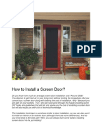 How To Install A Screen Door