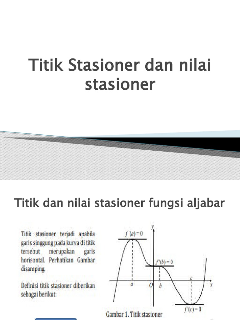 Titik Stasioner Dan Nilai Stasioner | PDF