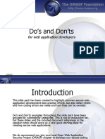 Web Application Development Dos and Donts