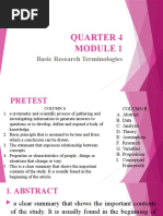 Quarter 4: Basic Research Terminologies