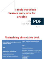 Design Tools Workshop Sensors and Codes For Arduino: P. Syam Sundar Asst. Prof. Dept. of ECE Klef