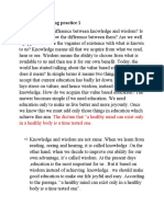 Paraphrase Writing Practice 1: The Dictum That "A Healthy Mind Can Exist Only in A Healthy Body Is A Time Tested One