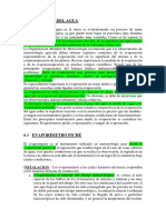 Evaporación del agua: procesos e instrumentos de medición