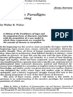 Fisher, 'the Narrative Paradigm in the Beginning'