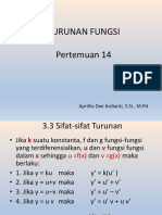 Sifat-Sifat Turunan Fungsi