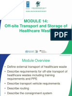 Off-Site Transport and Storage of Healthcare Waste