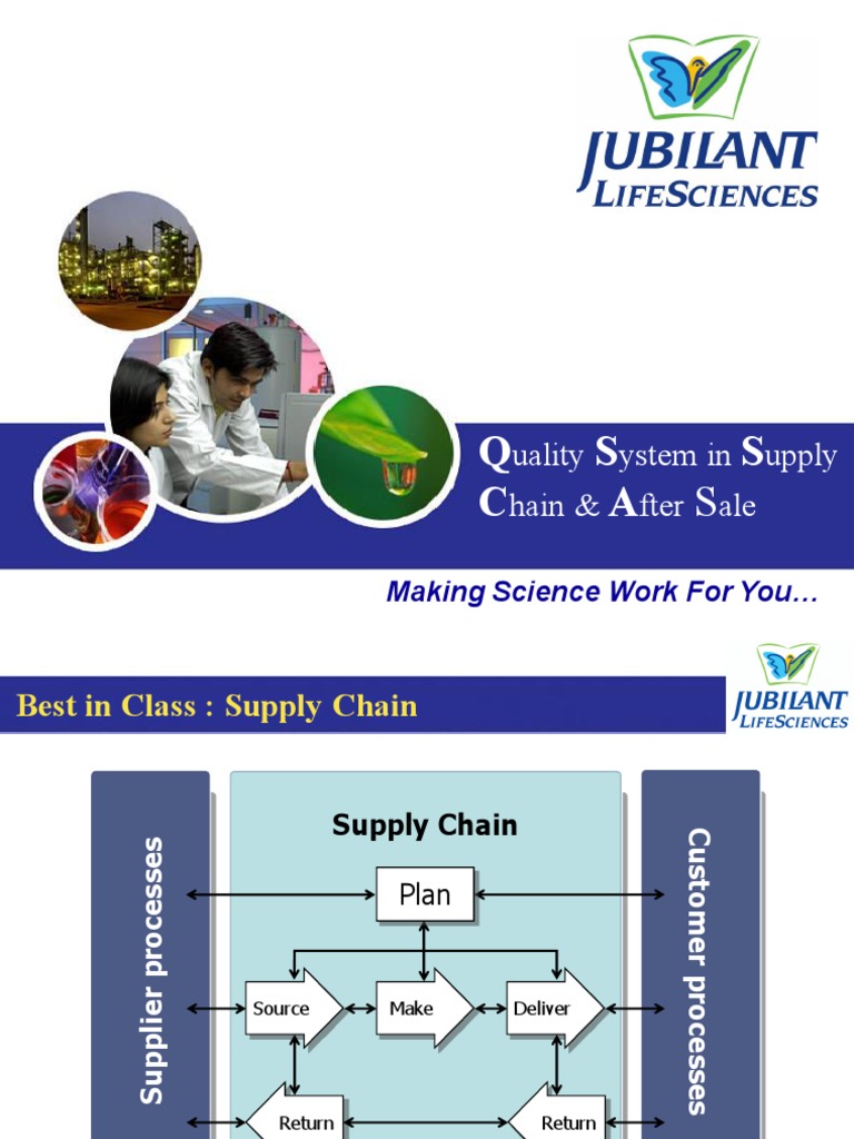 Supply Chain Jubilant Life Sciences Download Free PDF Supply