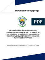 Ordenanza para Iniciativa Creación Aprobación Implementación