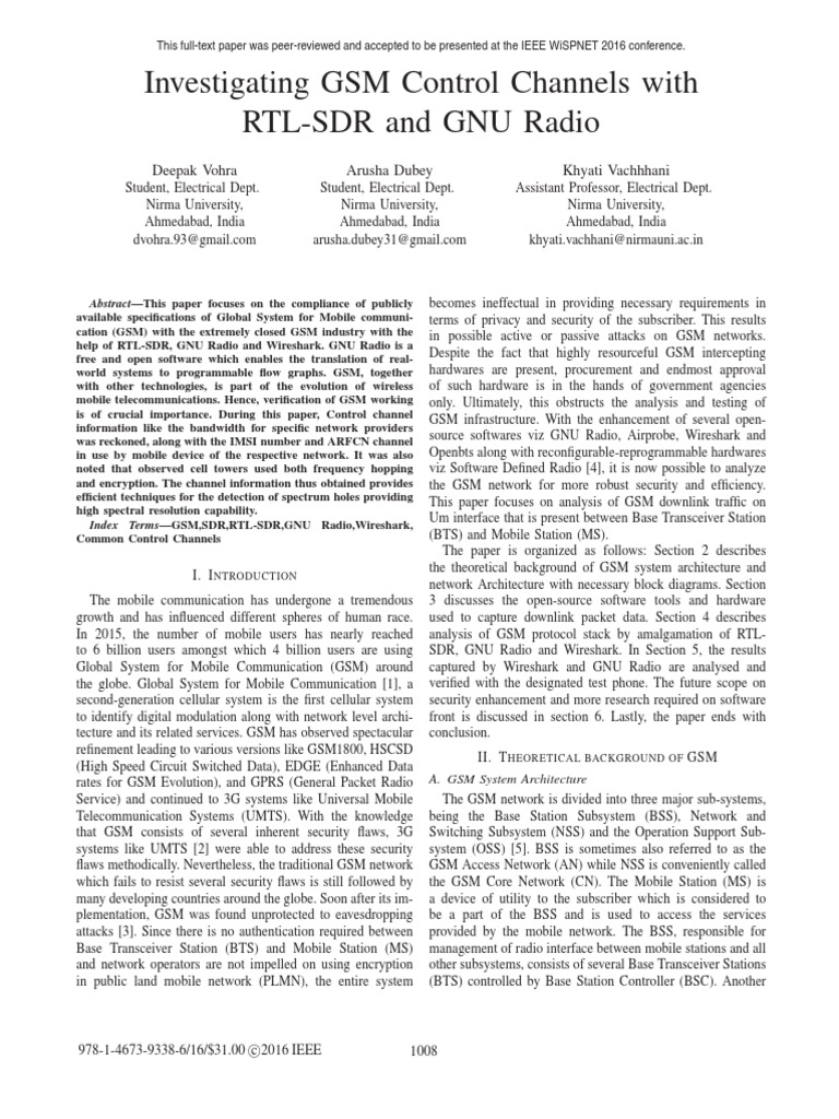 GSM Analysis with RTL-SDR & GNU Radio | PDF | Software Defined Radio ...
