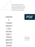 Fundamentos Del Socialismo y Pensamiento Bolivariano