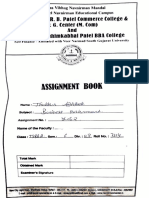 Assignment Book: D.R. Patel&R. B. Patel Commerce College&