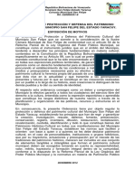 N° 59 ORDENANZA DE PROTECCIÓN Y DEFENSA DEL PATRIMONIO CULTURAL DEL MUNICIPIO SAN FELIPE DEL ESTADO YARACUY (1)