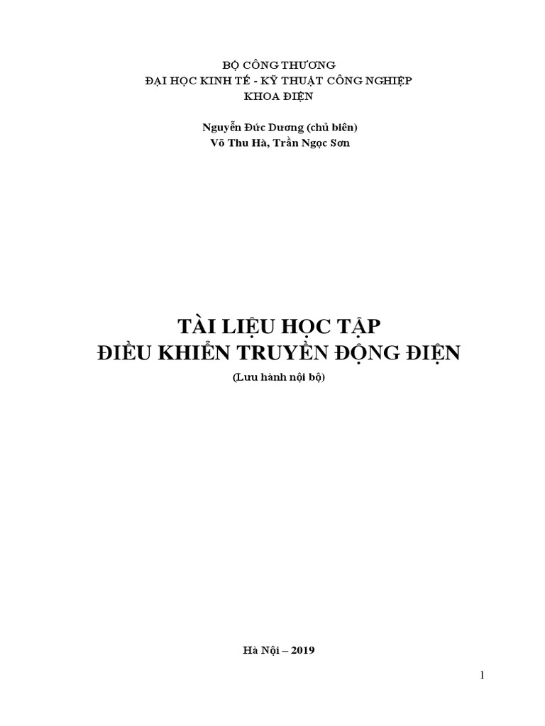 Dieu Khien Truyen Dong Dien | PDF