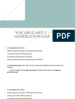 Vocabulary 2 - Generation Gap
