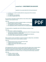 ACTG 431 QUIZ Week 2 Theory of Accounts Part 2 - INVESTMENTS IN ASSOCIATE QUIZ