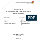 Standardizing Sodium Hydroxide Solution