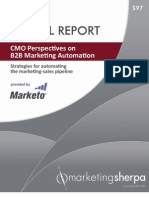 Special Report: CMO Perspectives On B2B Marketing Automation